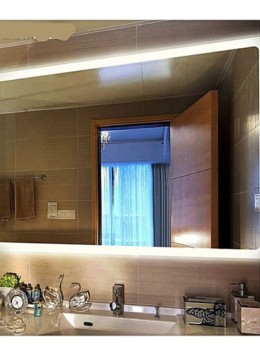 Встроенная подсветка в зеркале в интерьере (77 фото)