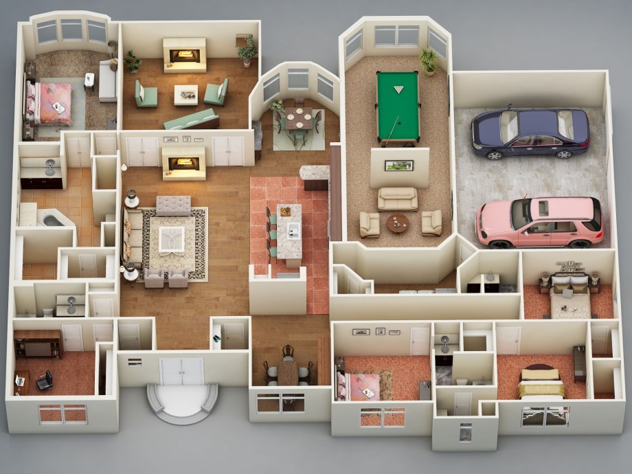 Дом Floorplan 3d
