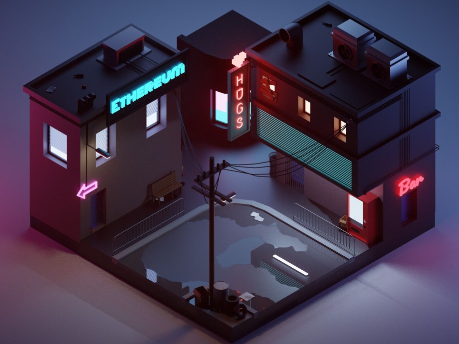 Blender киберпанк