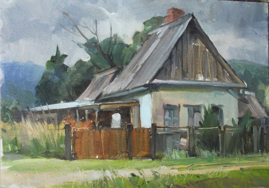 Коттедж акварель