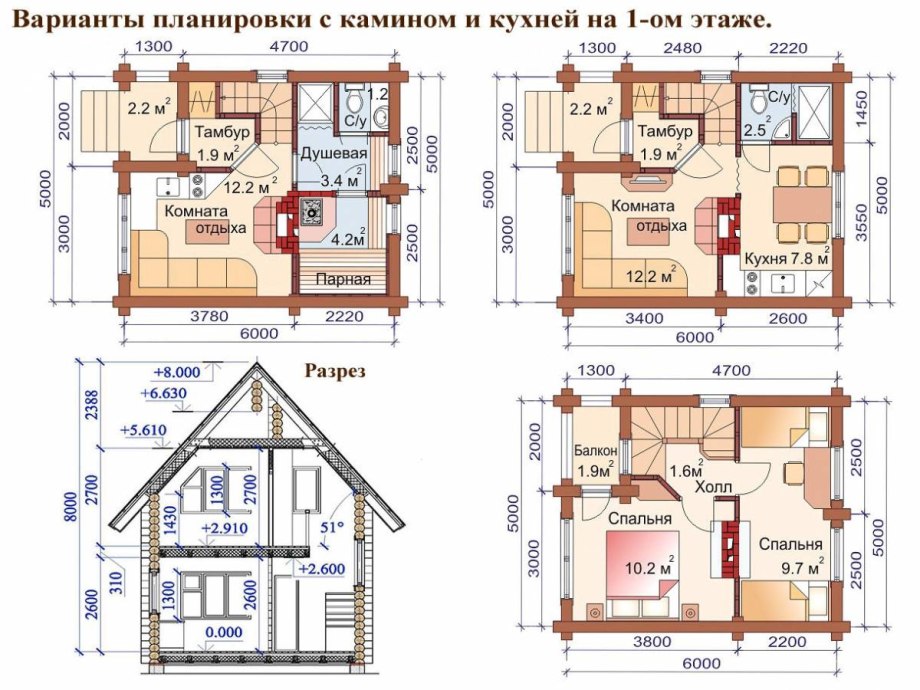 Баня 5х10 с мансардой планировка