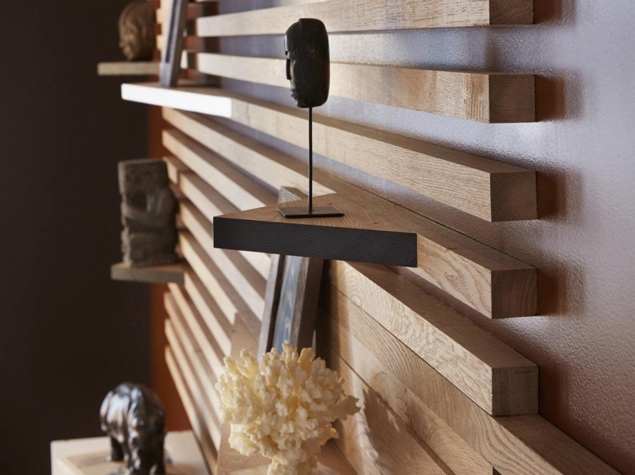 Шпонированные панели Topperfo Micro Ulme Stone Edition Acoustic Wood Panel