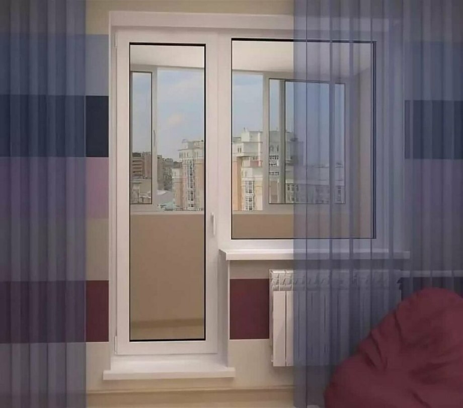Балконный блок с глухим окном