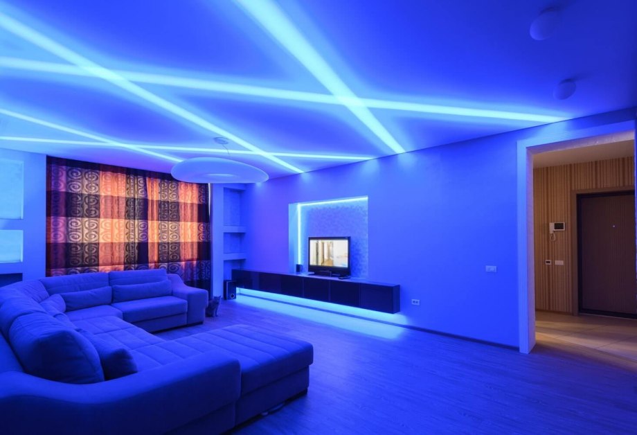 Led лента в комнате