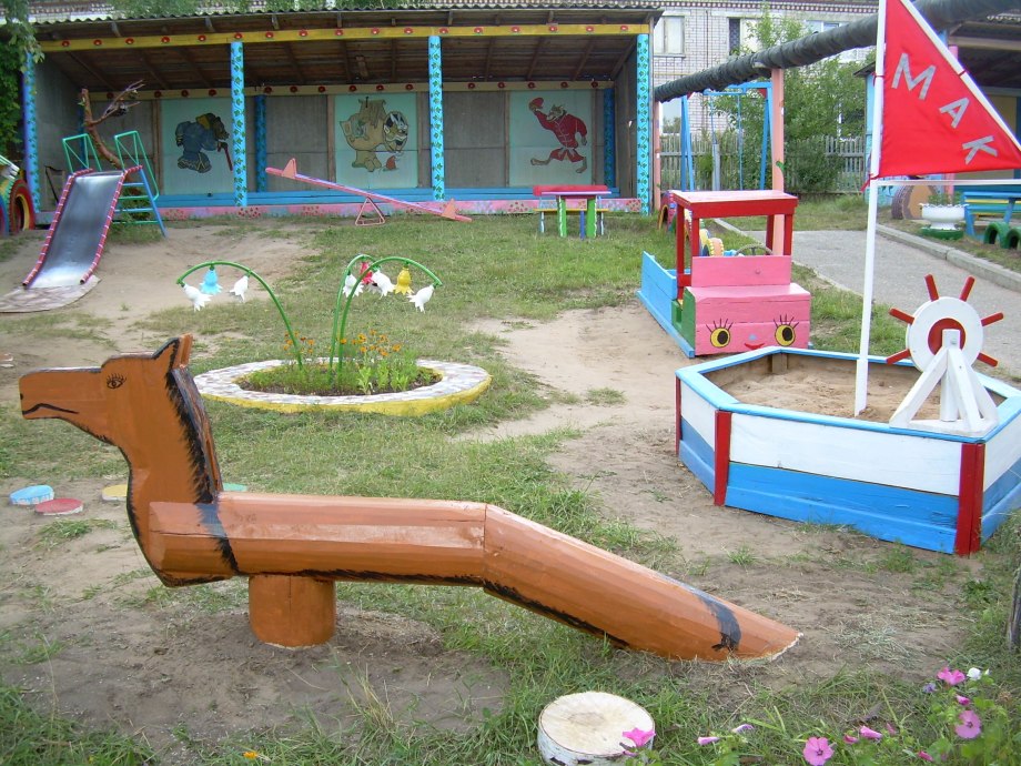 Стол с лавками для детской площадки