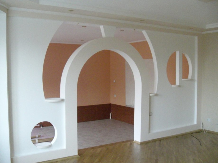 Фигурные арки из гипсокартона
