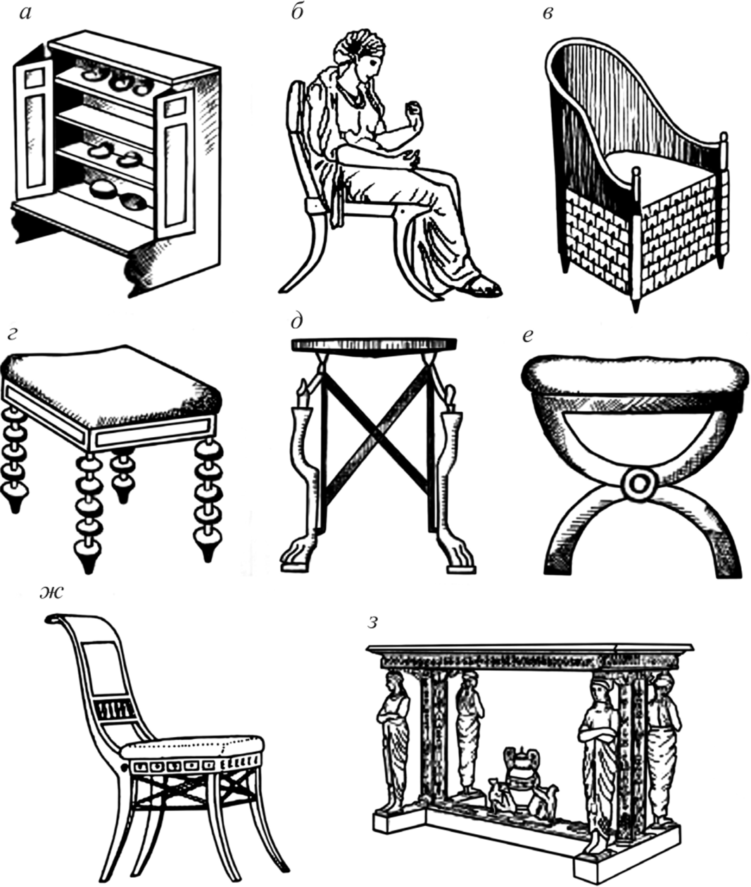 Дифрос мебель древней Греции