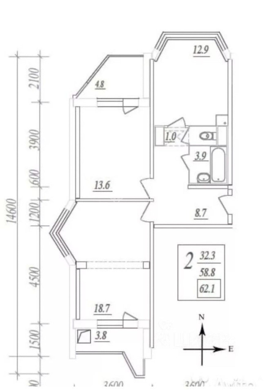 П 44 планировка 2 х комнатная