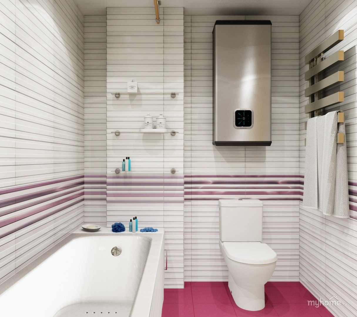 ванна в двух цветах фото