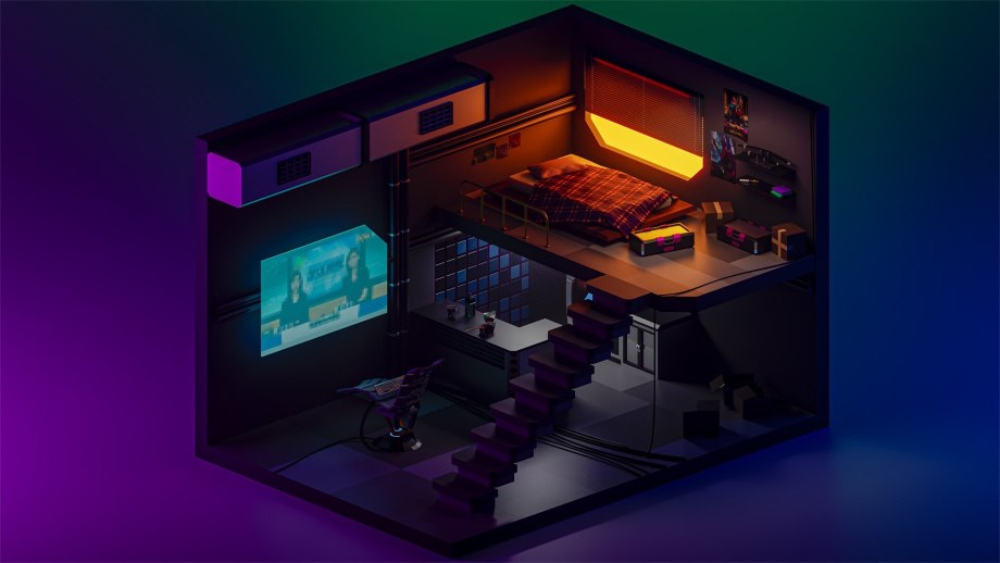 3d isometric Room гейминг