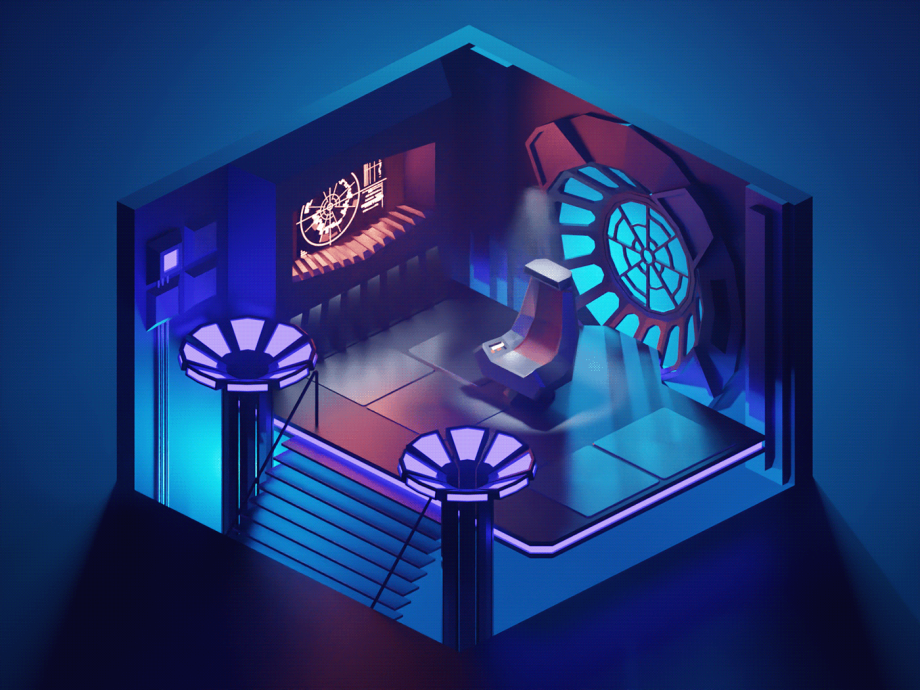Трон lowpoly