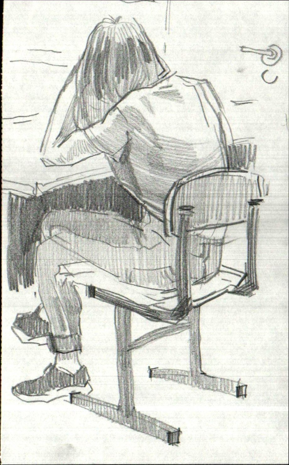 Человек в интерьере рисунок