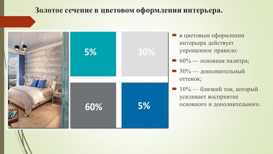 Золотое сечение в дизайне интерьера