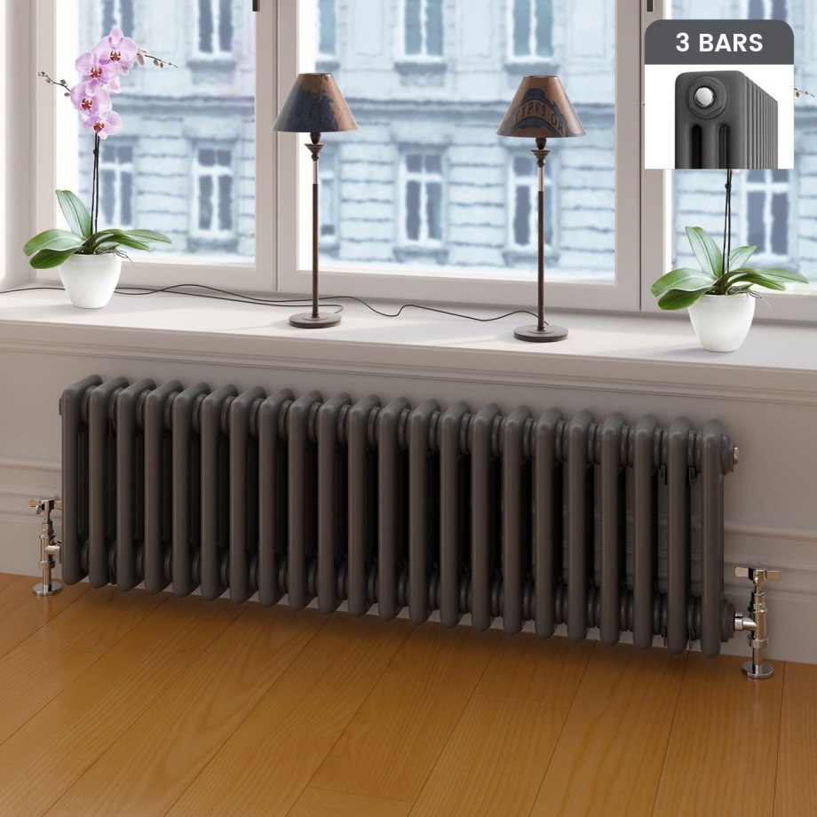 Радиаторы Zehnder Charleston 3057(черный матовый)