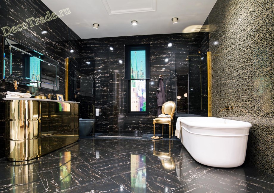 Porcelanosa черный мрамор