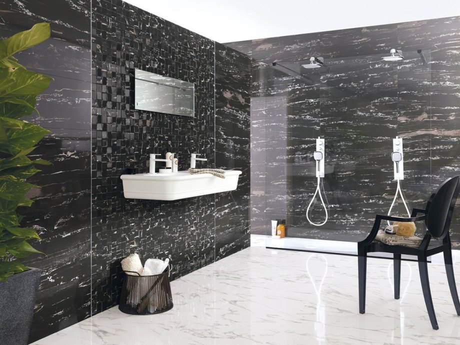 Плитка Porcelanosa черная мрамор