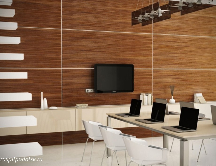 Шпонированные панели Wallhof Wood "тик"