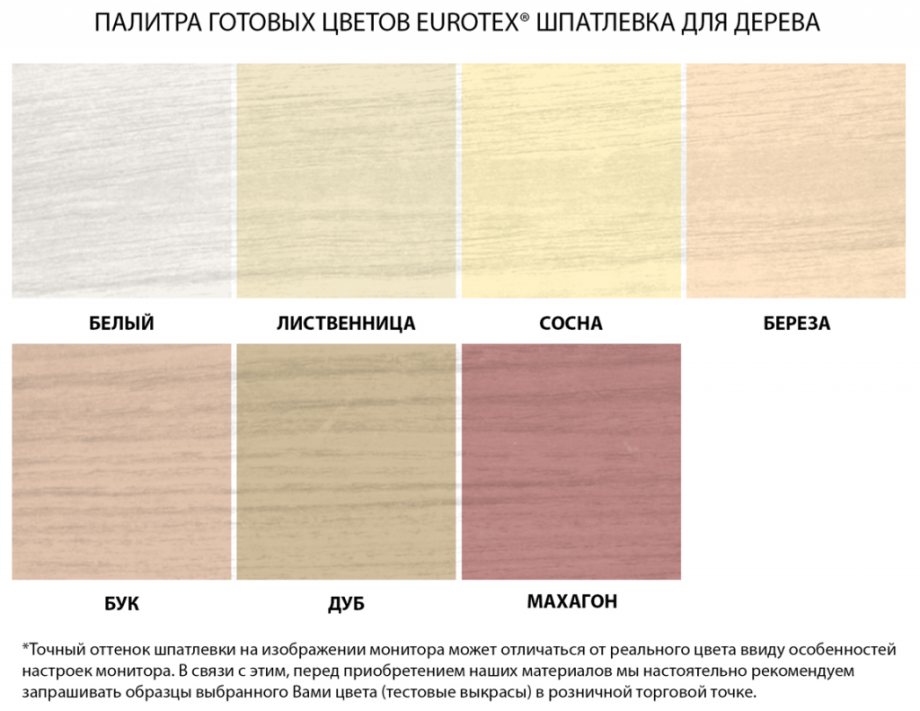 Видарон пропитка для дерева палитра