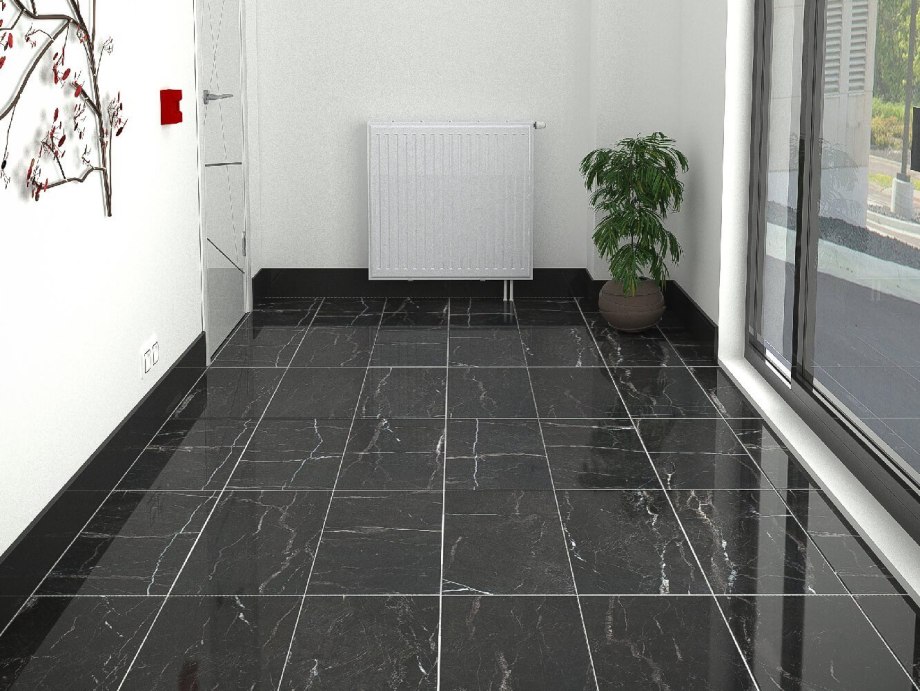 Nero Marquina мрамор в интерьере