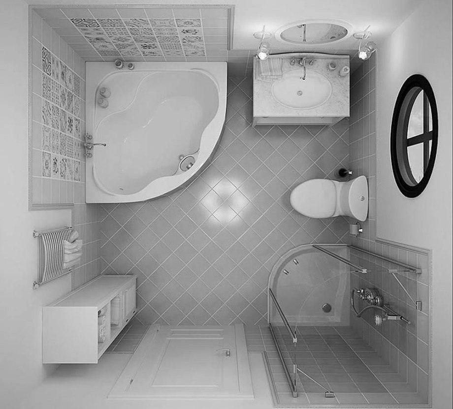 Планировка ванной комнаты 10м2
