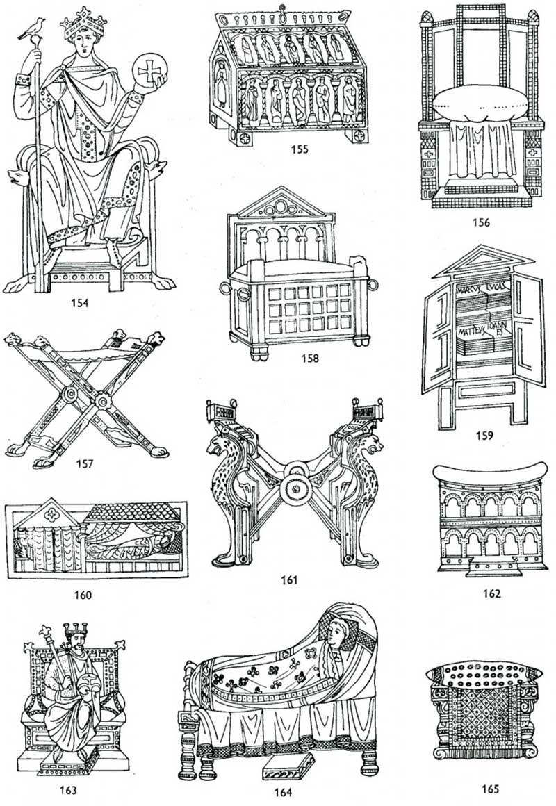 Романская мебель средневековья в интерьере (77 фото)