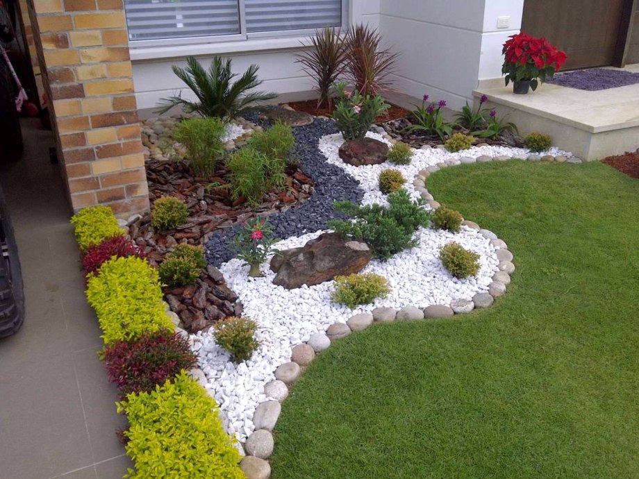 Piedras blancas jardin