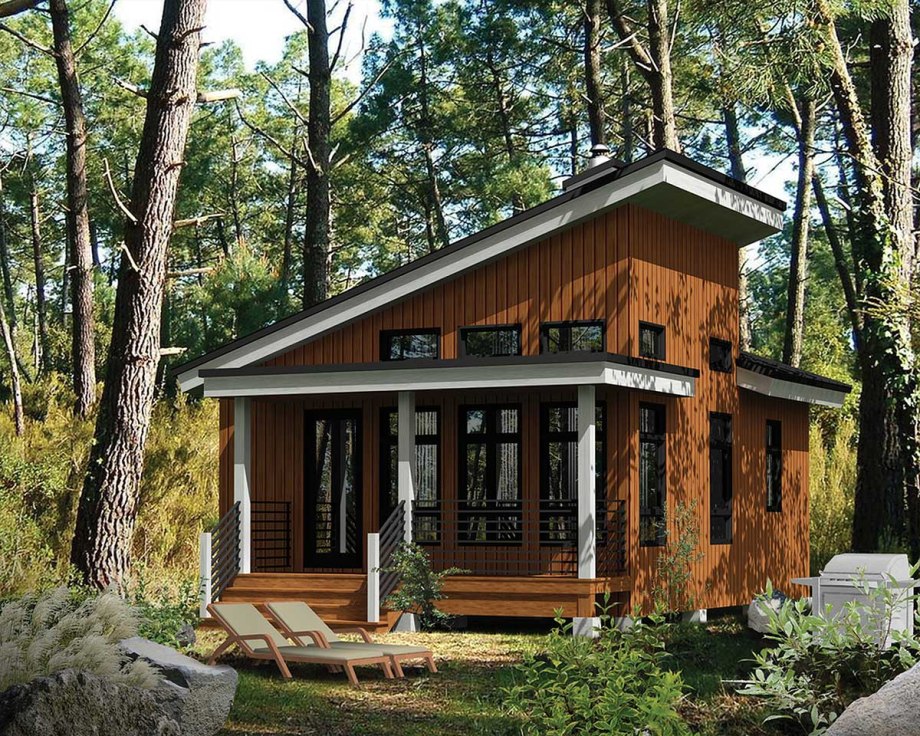 Tiny House с односкатной крышей