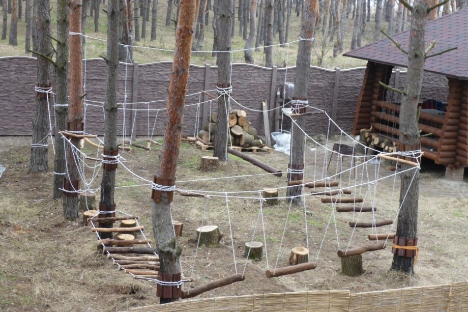 Веревочный городок на даче