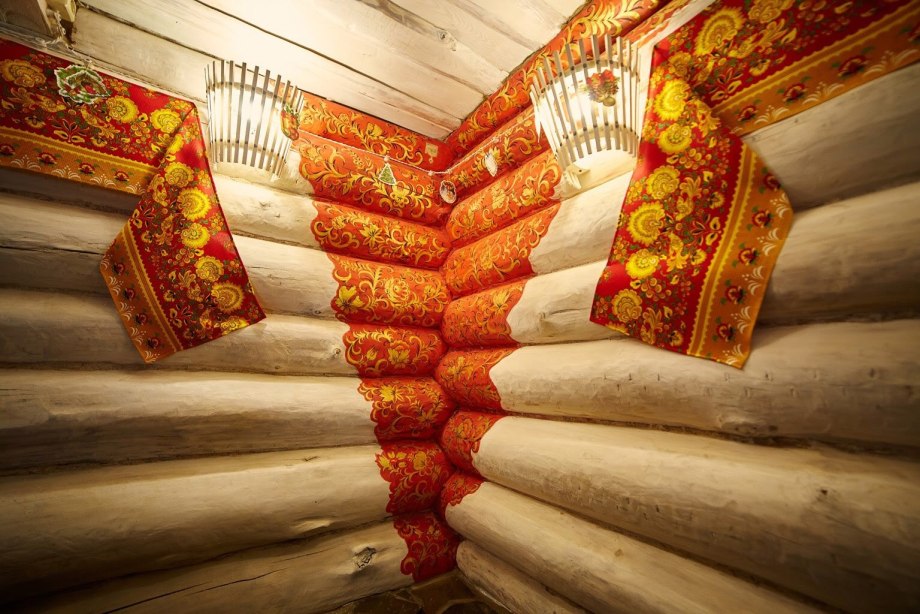 Фон русская изба