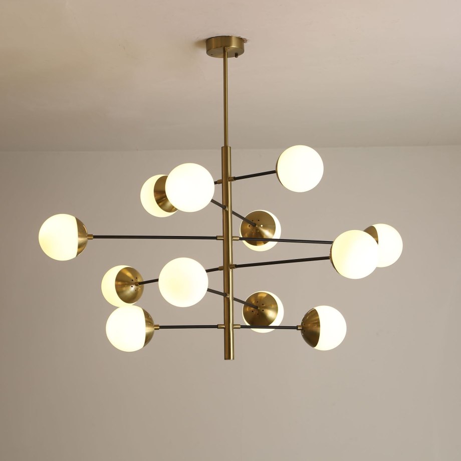 Bailey 6-Light Sputnik Modern Linear Chandelier