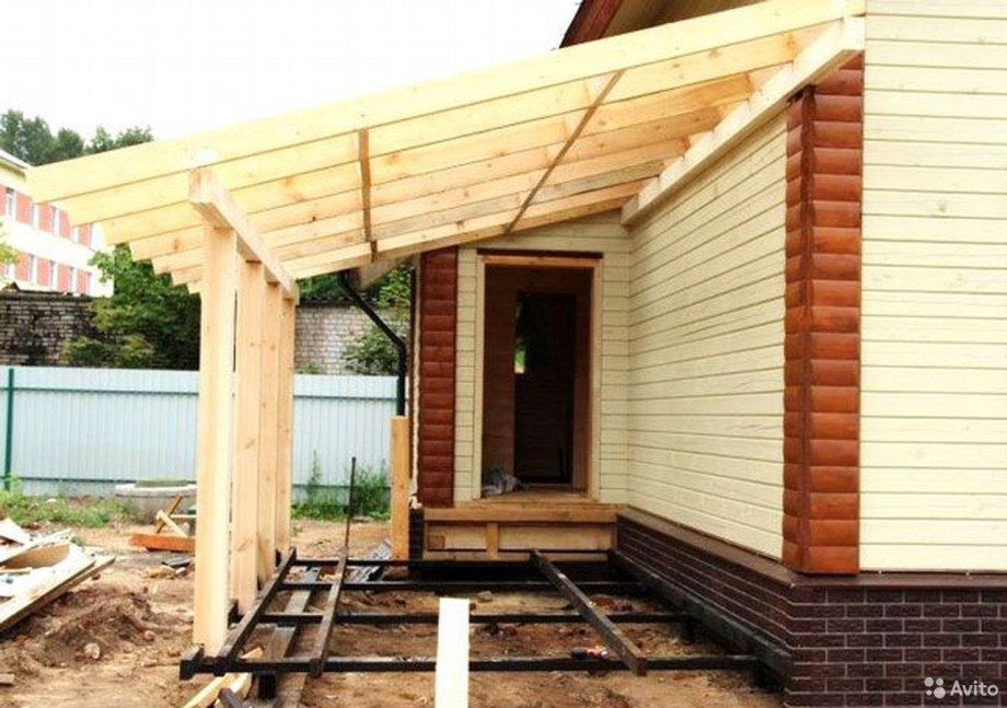 Каркас террасы из бруса чертежи