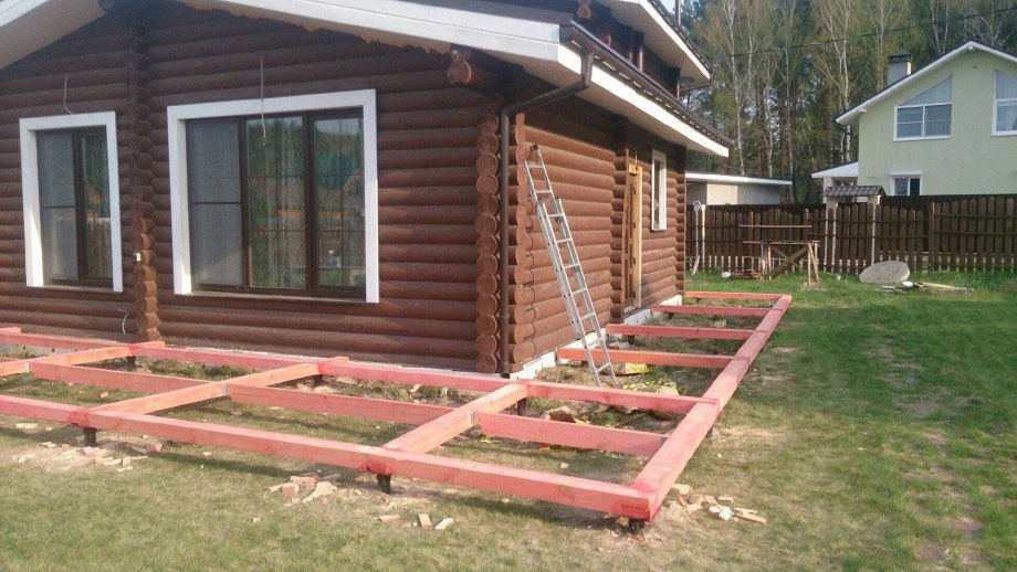 Фундамент под террасу