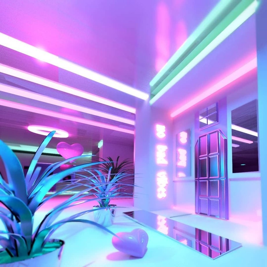 Неоновый бар Interior Design