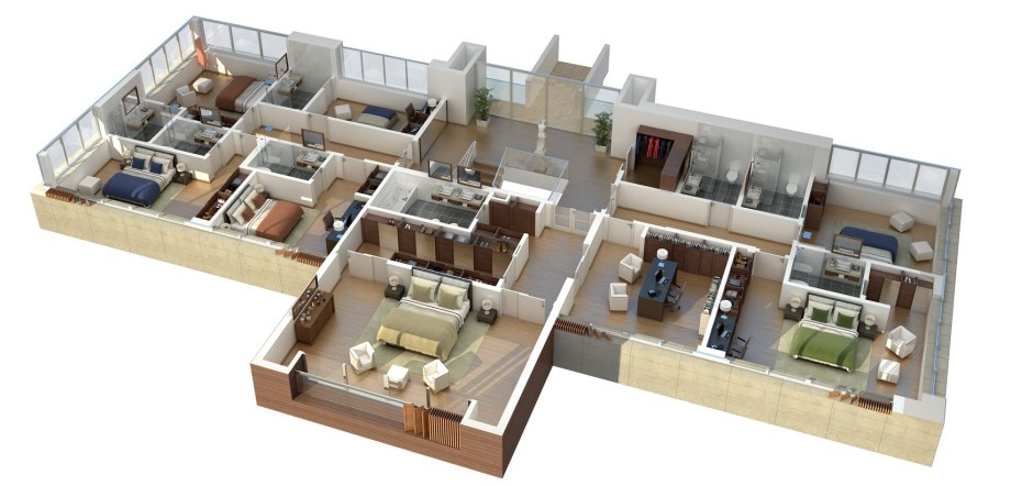 Floorplan 3d визуализация