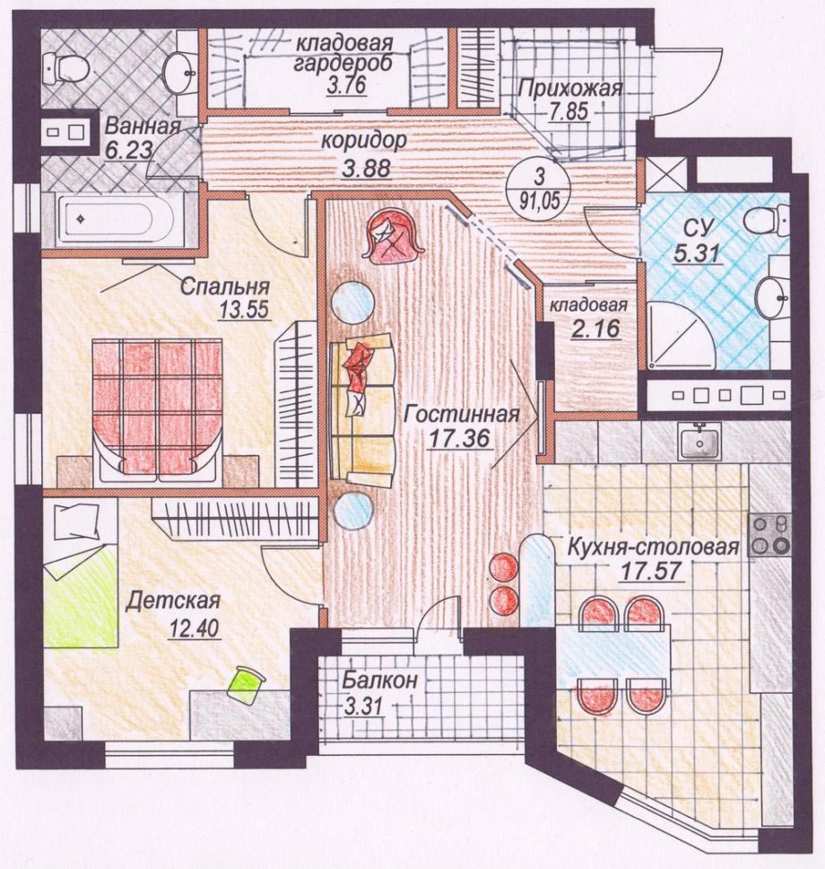 Floorplan 3d визуализация