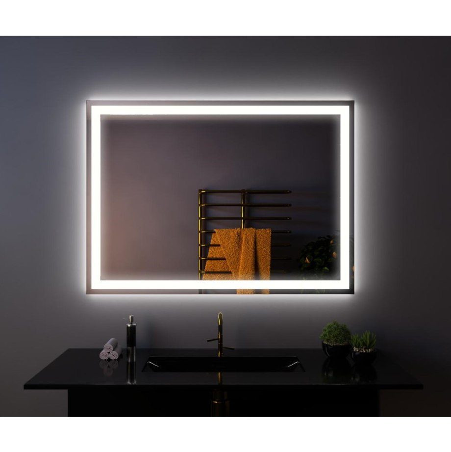 Зеркало с подсветкой и полкой image White led 45x80 см