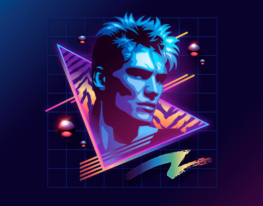 Арты в стиле 80-х