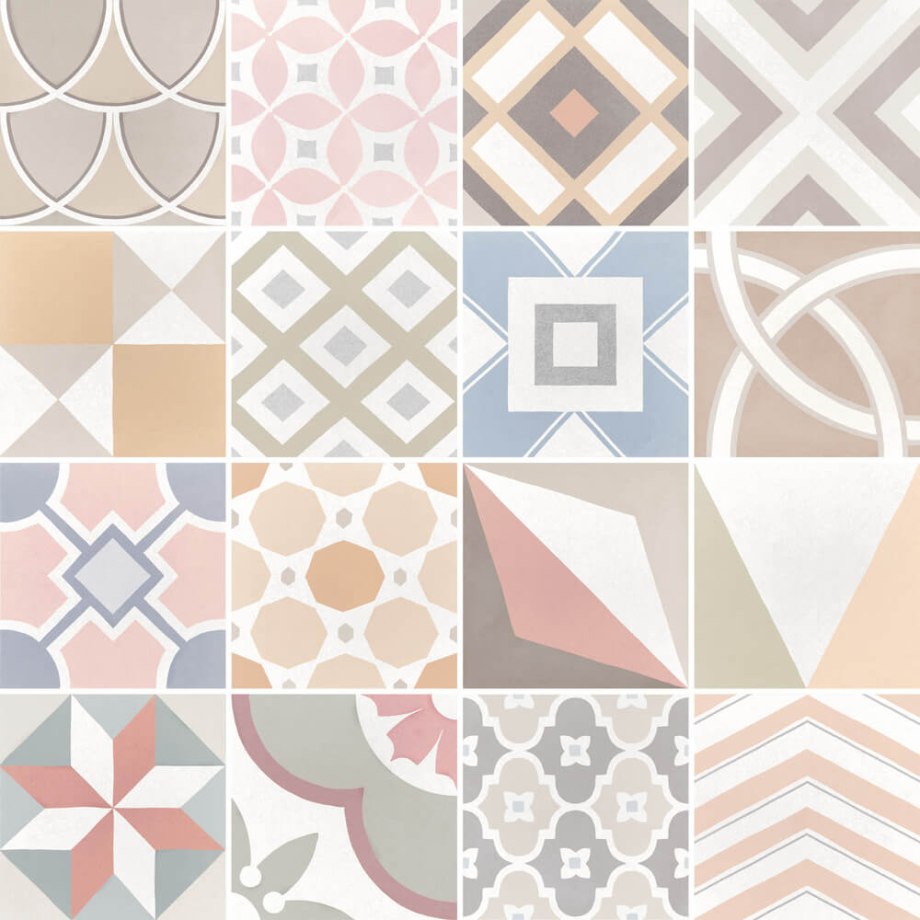 Equipe Caprice deco Patchwork Pastel 16 видов паттерна