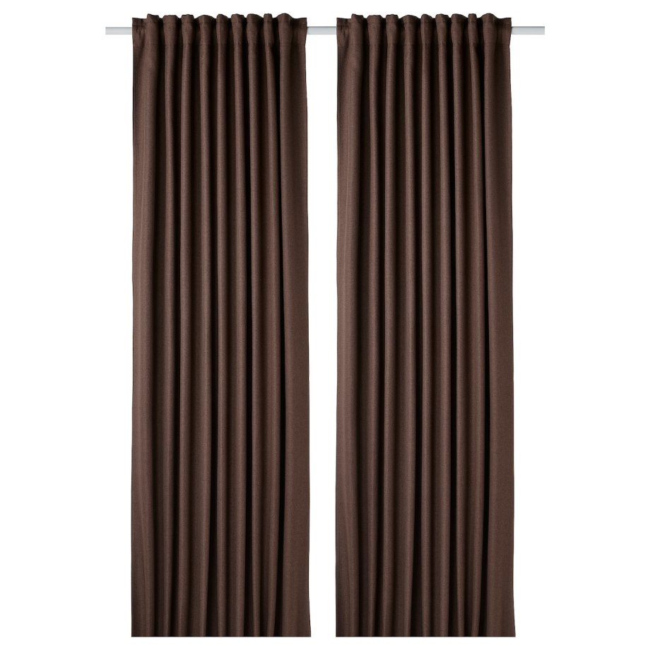 Majgull МАЙГУЛЛ затемняющие гардины, 2 шт., серый/коричневый145x300 см