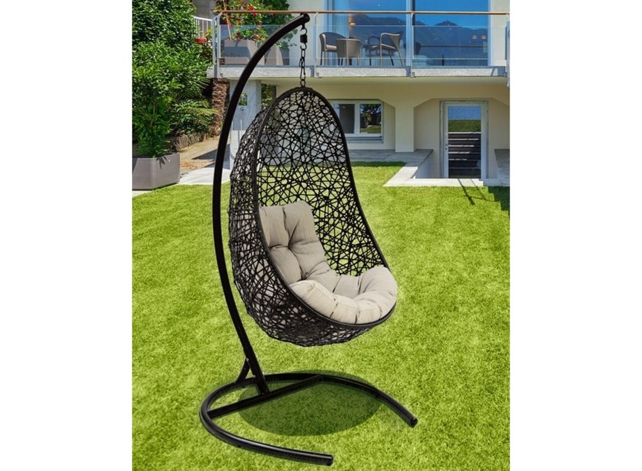 Подвесное кресло садовое 100х135х195 см, BIGARDEN geminipromobrownb