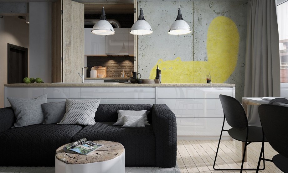Стиль Loft бетон