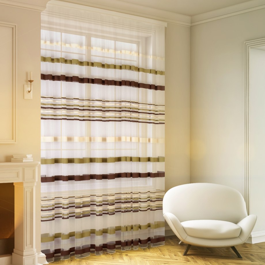 Тюль занавеска Mesh embroiddery Curtain 140*260 модель gzg134-3 Royal Union