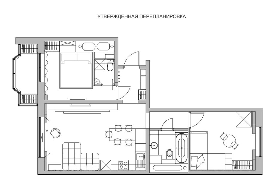 Хрущевка распашонка 2 х комнатная планировка