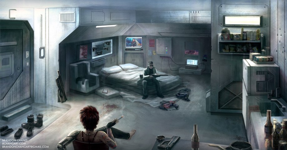 Cyberpunk 2077 комната