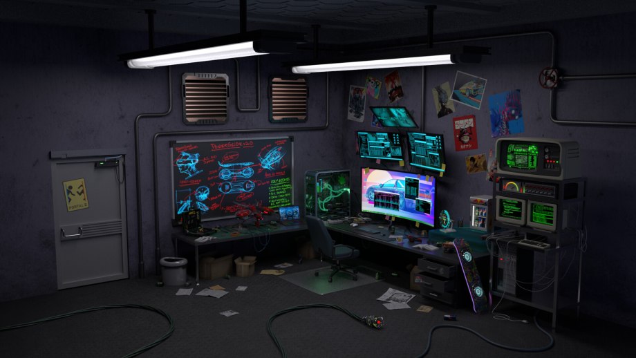 Арт комната Cyberpunk 2077