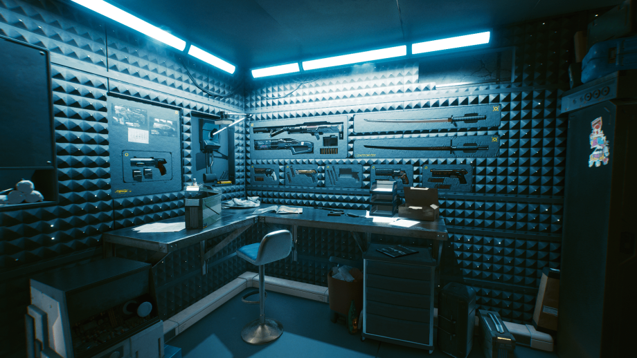 Комната в стиле Cyberpunk 2077