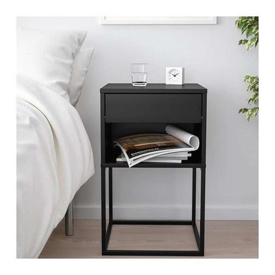 Hemnes ХЕМНЭС комод с 2 ящиками, белая морилка54x66 см