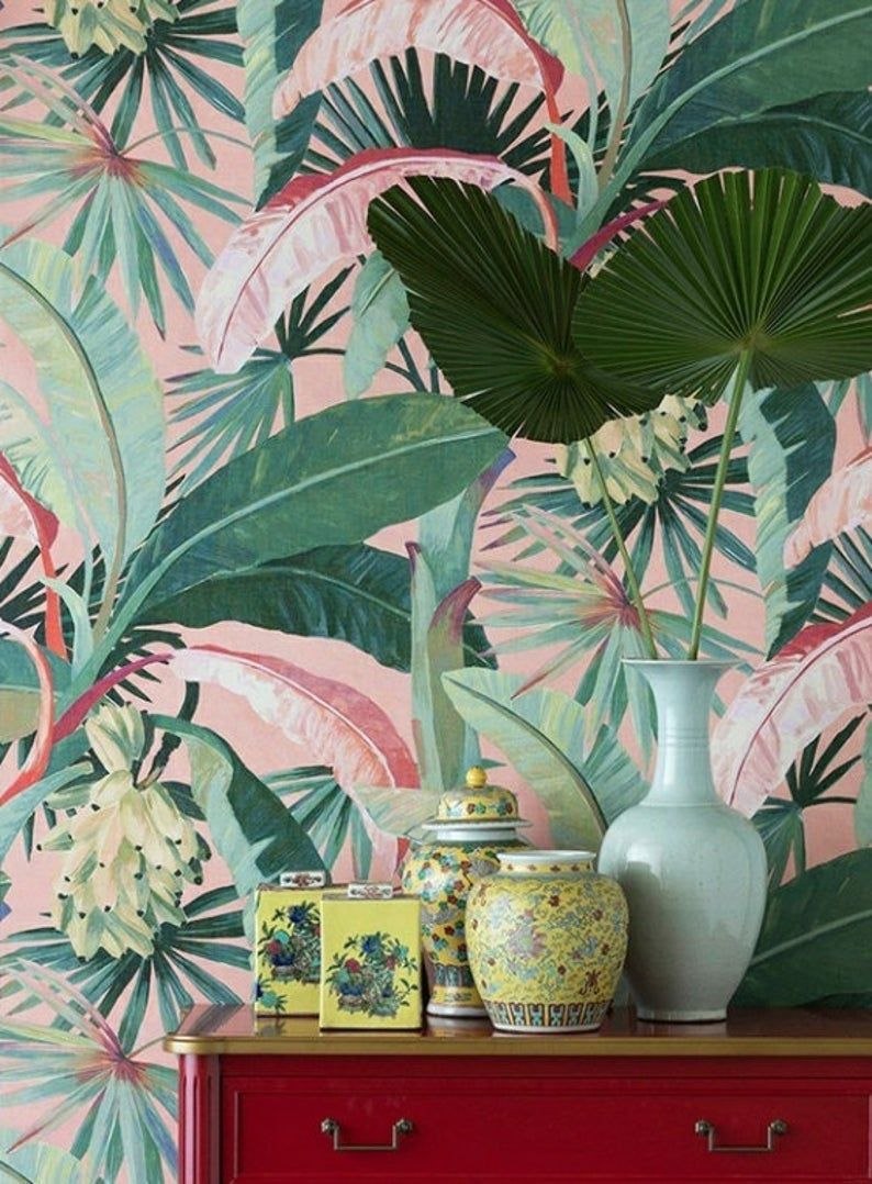 Английские обои Mokum majorelle12587-121 la Palma Coral