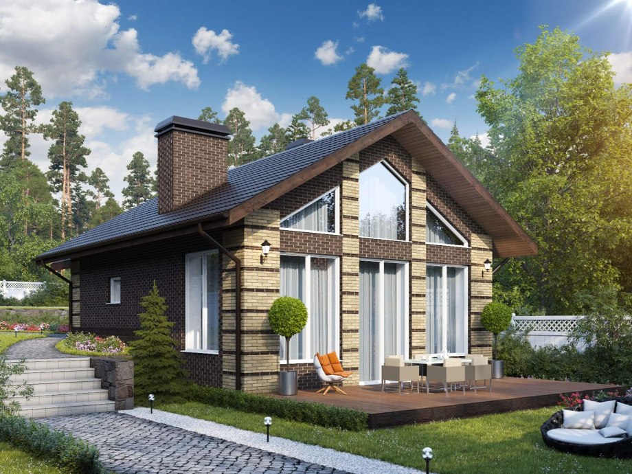 Шале из клеёного бруса 140м2 планировка