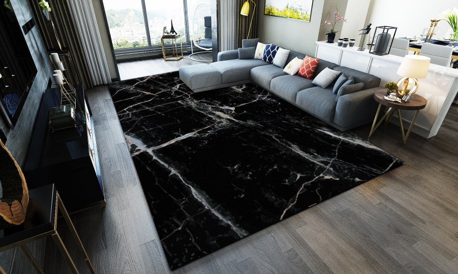 Dark Black Marble Bathroom плитка